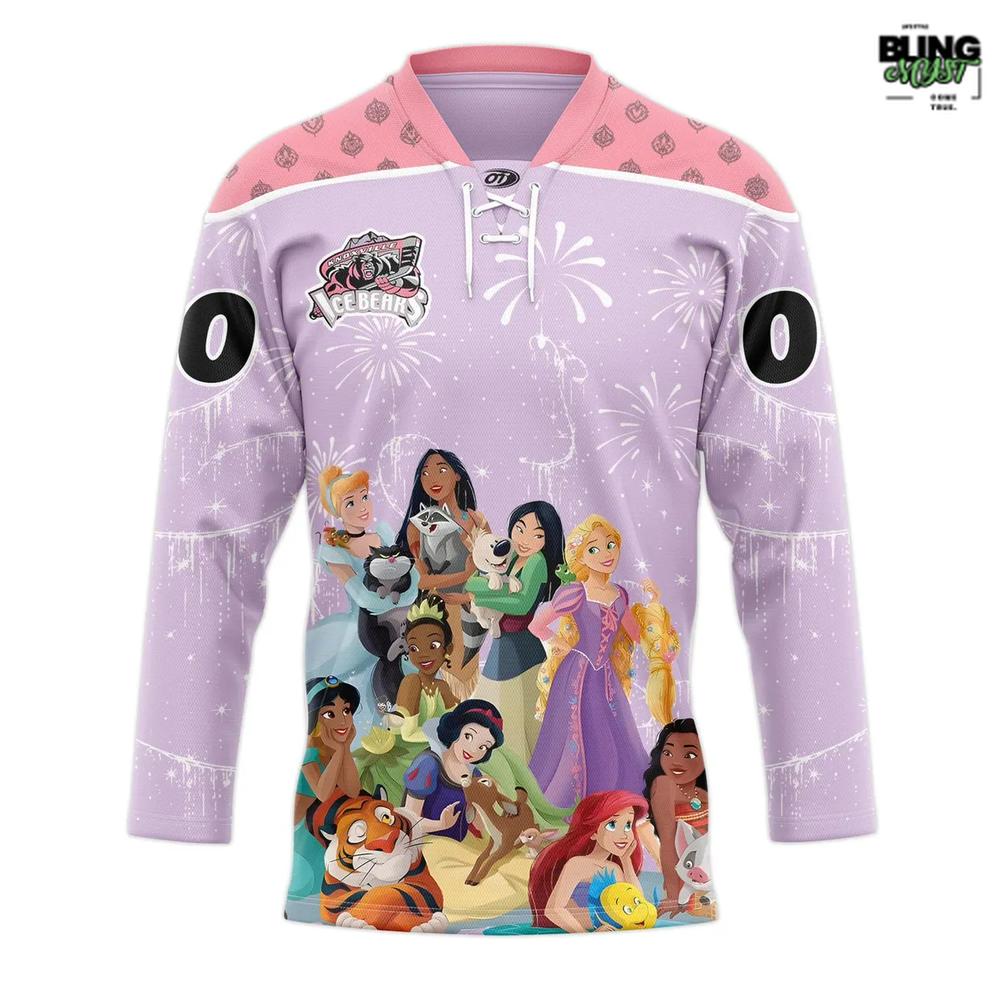 Knoxville Ice Bears Pucks &amp; Princesses Special Edition Hockey Jersey