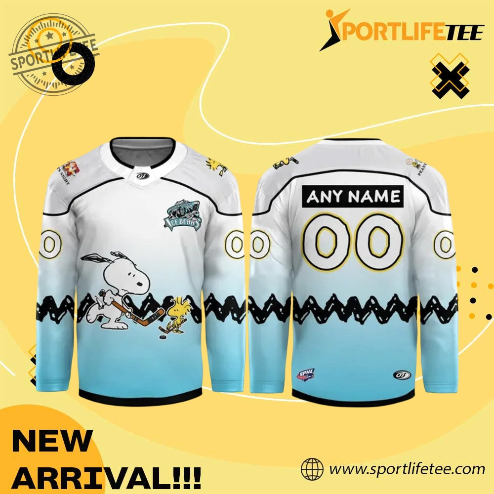Knoxville Ice Bears X Peanuts Night Hockey Jersey 2025
