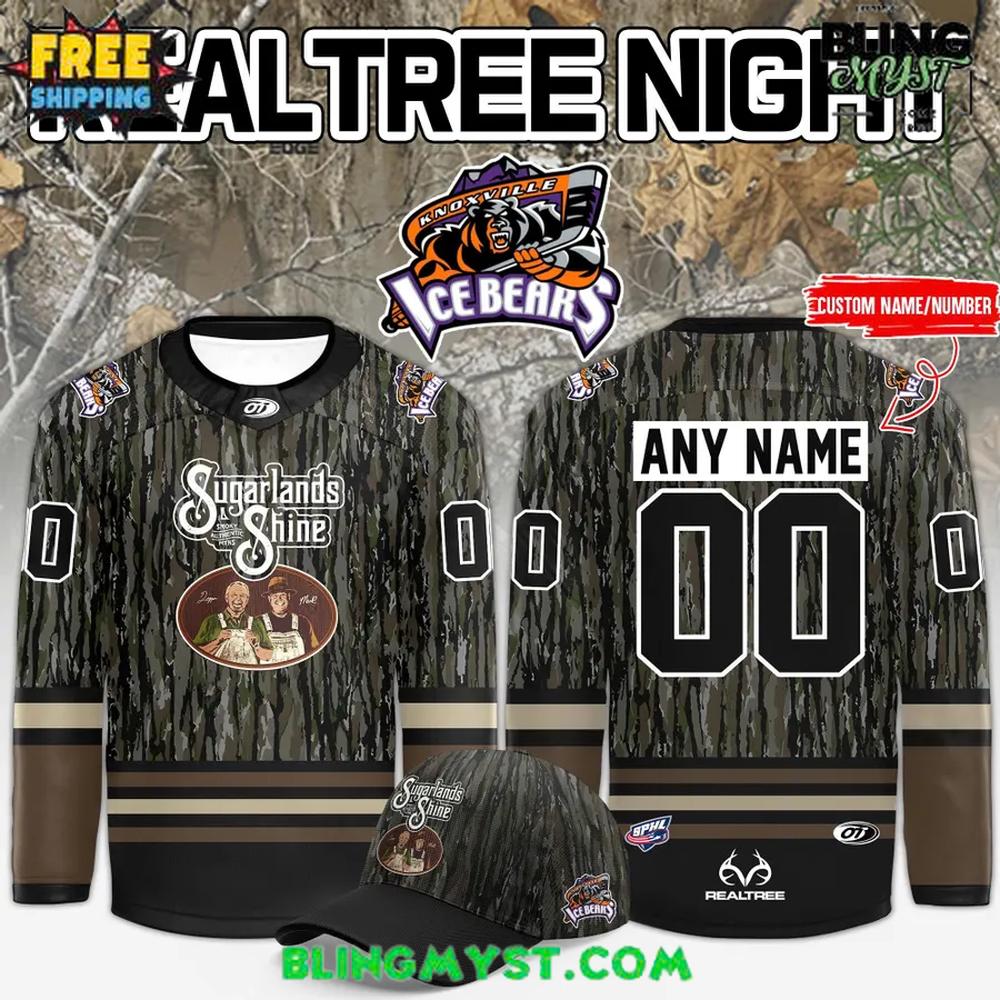 Knoxville Ice Bears X Sugarlands Shine Realtree Night Hockey Jersey