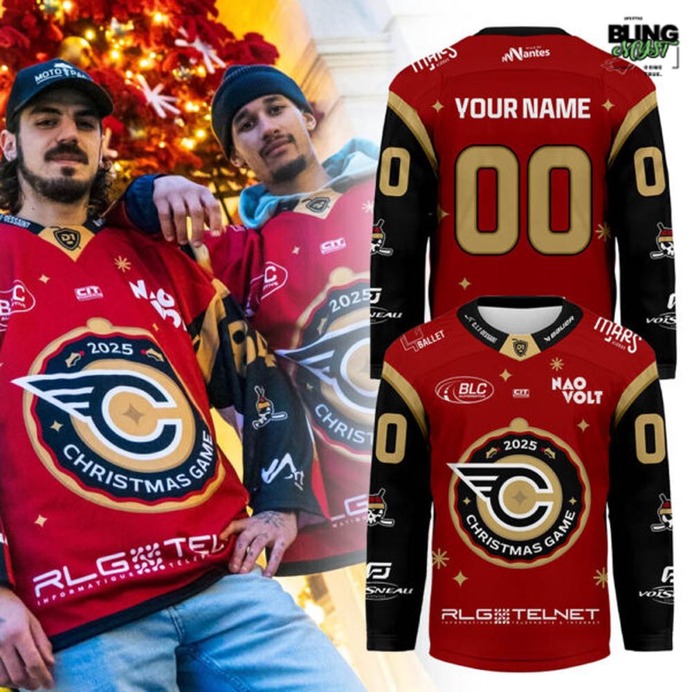 Les Corsaires De Nantes 2025 Christmas Game Hockey Jersey