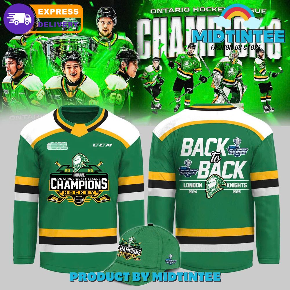 London Knights Ohl Back To Back Champions 2025 Hockey Jersey