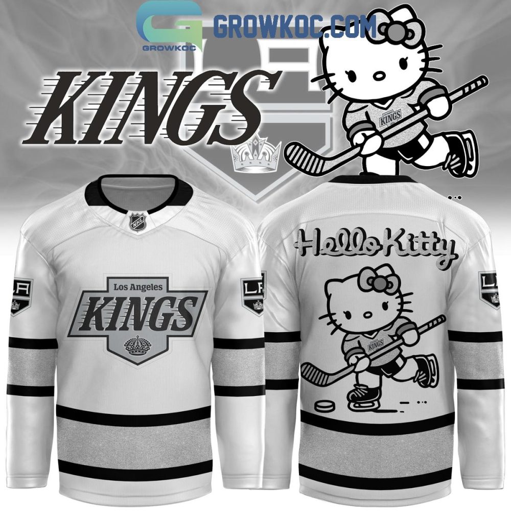 Los Angeles Kings Celebrating Hello Kitty 50Th Anniversary Hockey Jersey