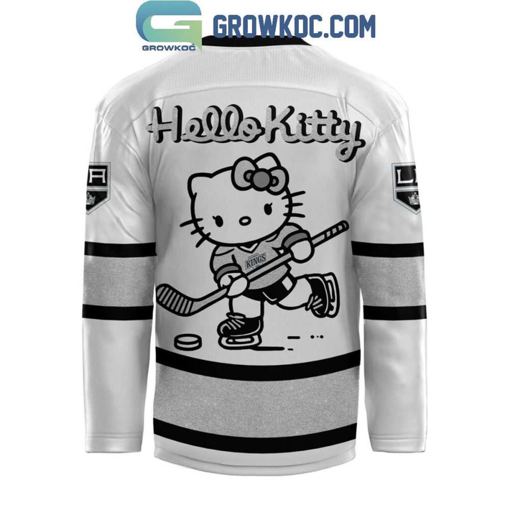Los Angeles Kings Celebrating Hello Kitty 50Th Anniversary Hockey Jersey