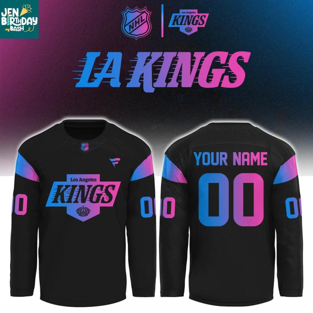 Los Angeles Kings Cyberpunk 2026 Game Night Personalized Hockey Jersey