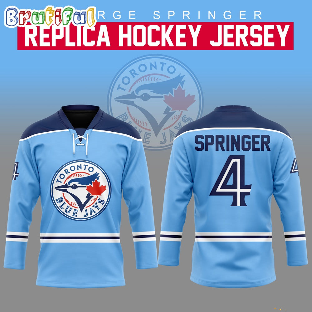 MLB Toronto Blue Jays George Springer Hockey Jersey