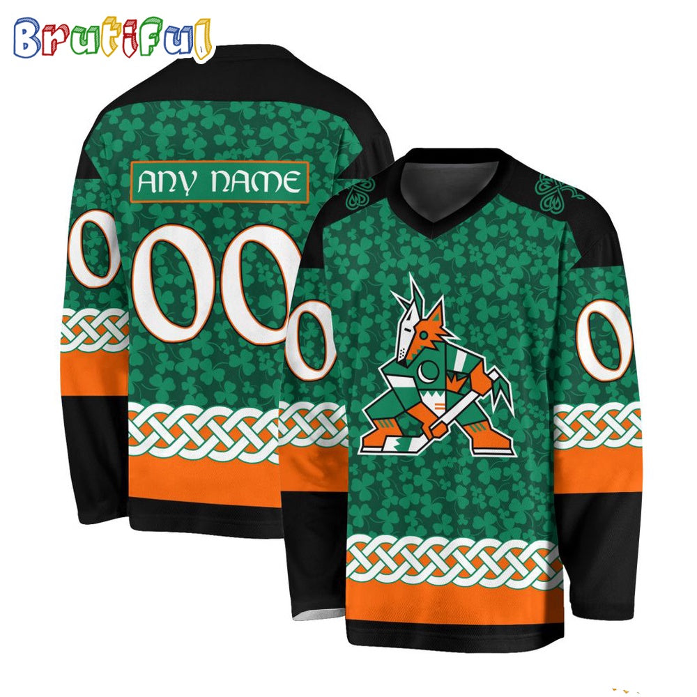 NHL Arizona Coyotes Jersey Special St.Patrick's Day Design Hockey Jersey
