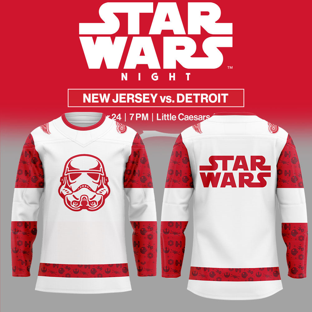 Limited Edition Nike Detroit Red Wings X Star Wars Night Jersey Set+Nt0110202405Id10Ds10