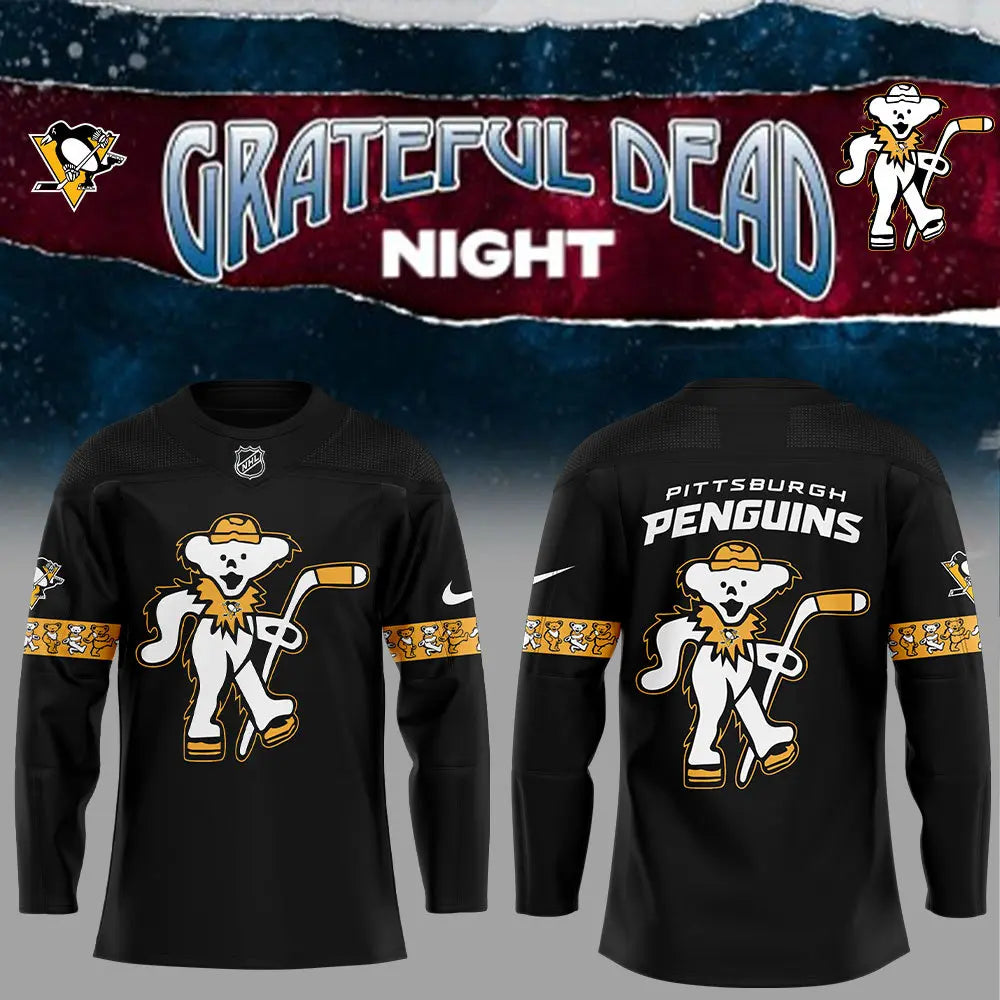 Limited Edition Nike Pittsburgh Penguins Grateful Dead Night Jersey