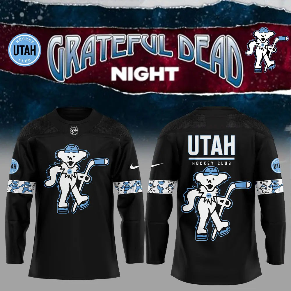 Limited Edition Nike Utah Hockey Grateful Dead Night Jersey+Nt18112412Id10Ds11