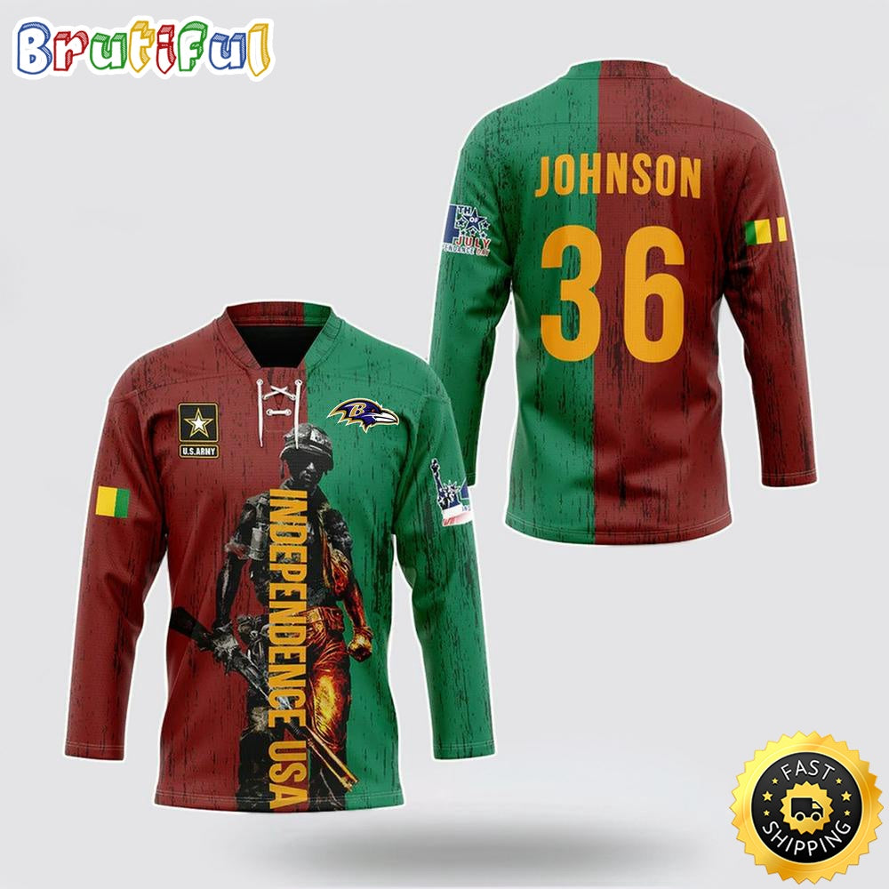 Personalized NFL Baltimore Ravens Hockey Jersey Vietnam Veterans Day Nfl Hockey Jersey For Fans