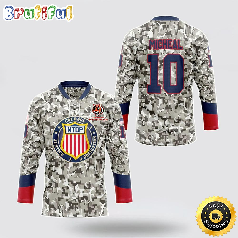 Personalized NFL Cincinnati Bengals Hockey Jersey Veterans Nfl Hockey Jersey For Fans