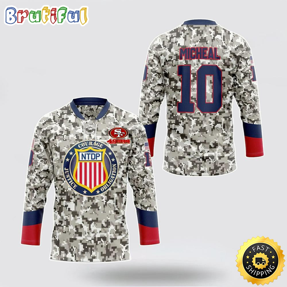 Personalized NFL San Francisco 49ers Hockey Jersey Veterans Nfl Hockey Jersey For Fans