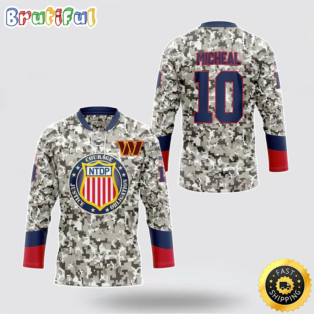 Personalized NFL Washington Commanders Hockey Jersey Veterans Nfl Hockey Jersey For Fans