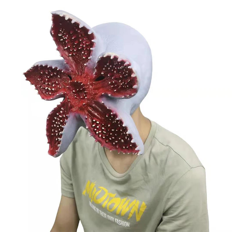 Stranger Mask Creepy Monster Face Halloween Costume for Cosplay Spooky Cosplay Party Masquerade