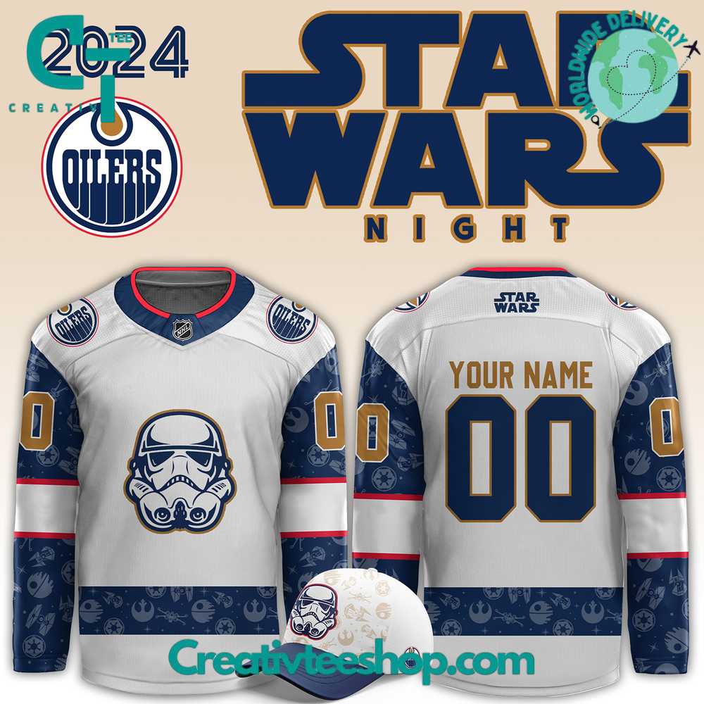 Edmonton Oilers X Star Wars Night 2024 Hockey Jersey