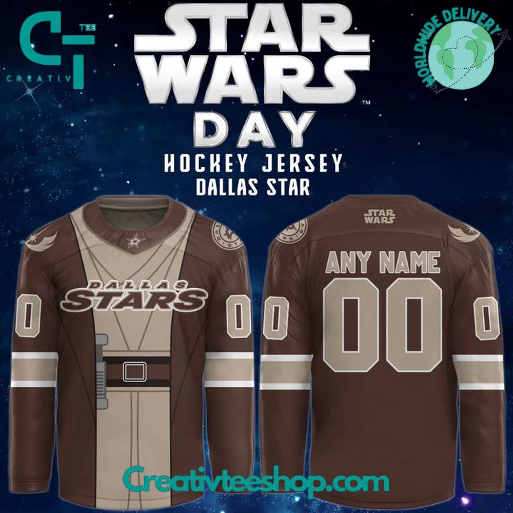 Dallas Stars X 2025 Star Wars Day Special Grey Custom Hockey Jersey