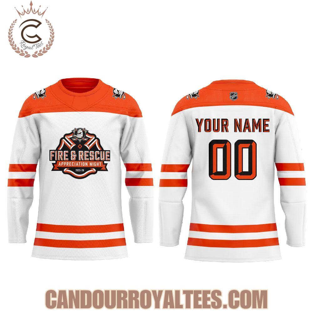 Anaheim Ducks Fire + Rescue Appreciation Night Jersey