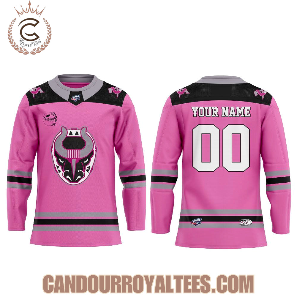 Birmingham Bulls Fights Cancer Pink Hockey Jersey