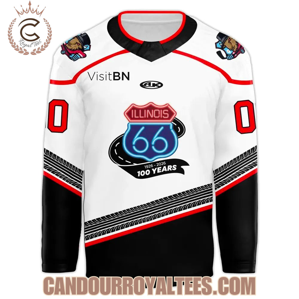Bloomington Bison Honoring The Centennial Of Route 66 Jersey