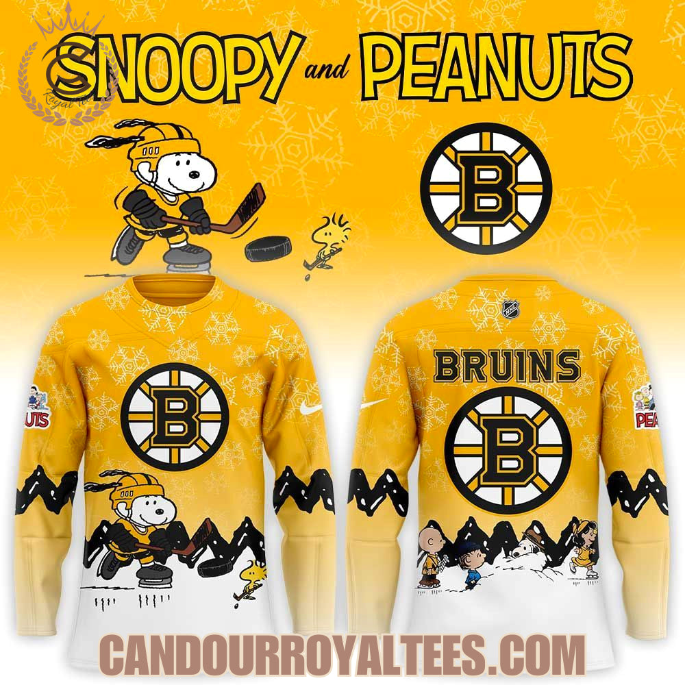 Boston Bruins X Snoopy And Peanuts Hockey Jersey
