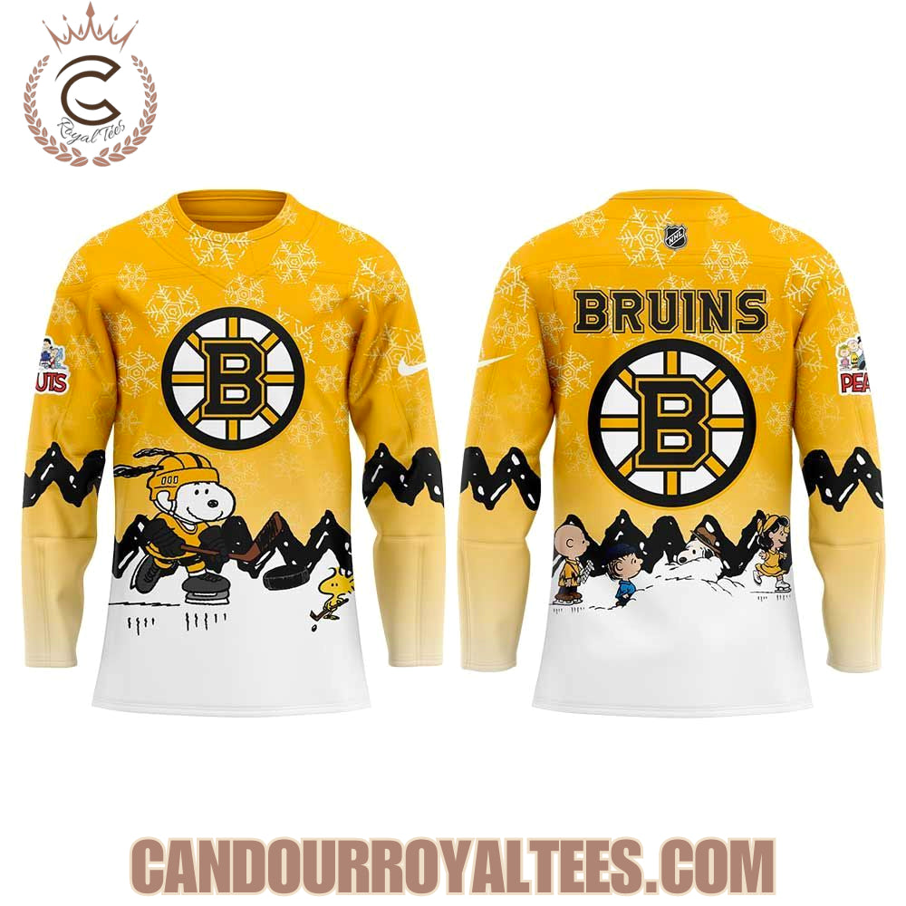 Boston Bruins X Snoopy And Peanuts Hockey Jersey