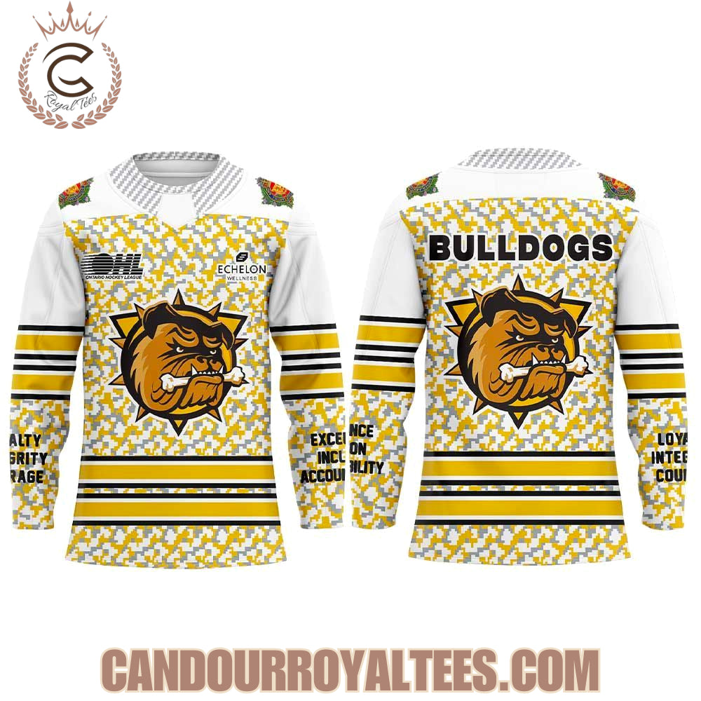 Brantford Bulldogs Military Appreciation Night Unifrom Jersey