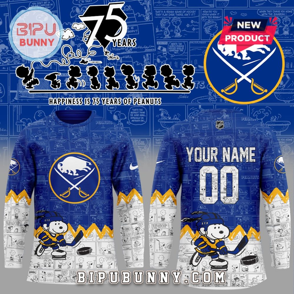 Buffalo Sabres 75Th Anniversary Of Peanuts Hockey Jersey