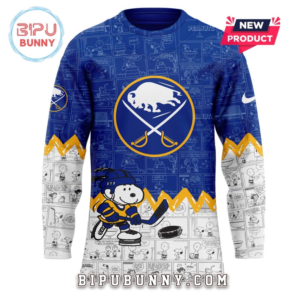 Buffalo Sabres 75Th Anniversary Of Peanuts Hockey Jersey