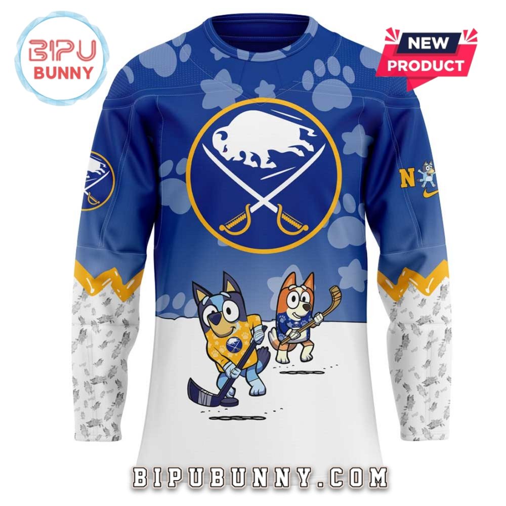 Buffalo Sabres Bluey And Bingo 2025 Hockey Jersey