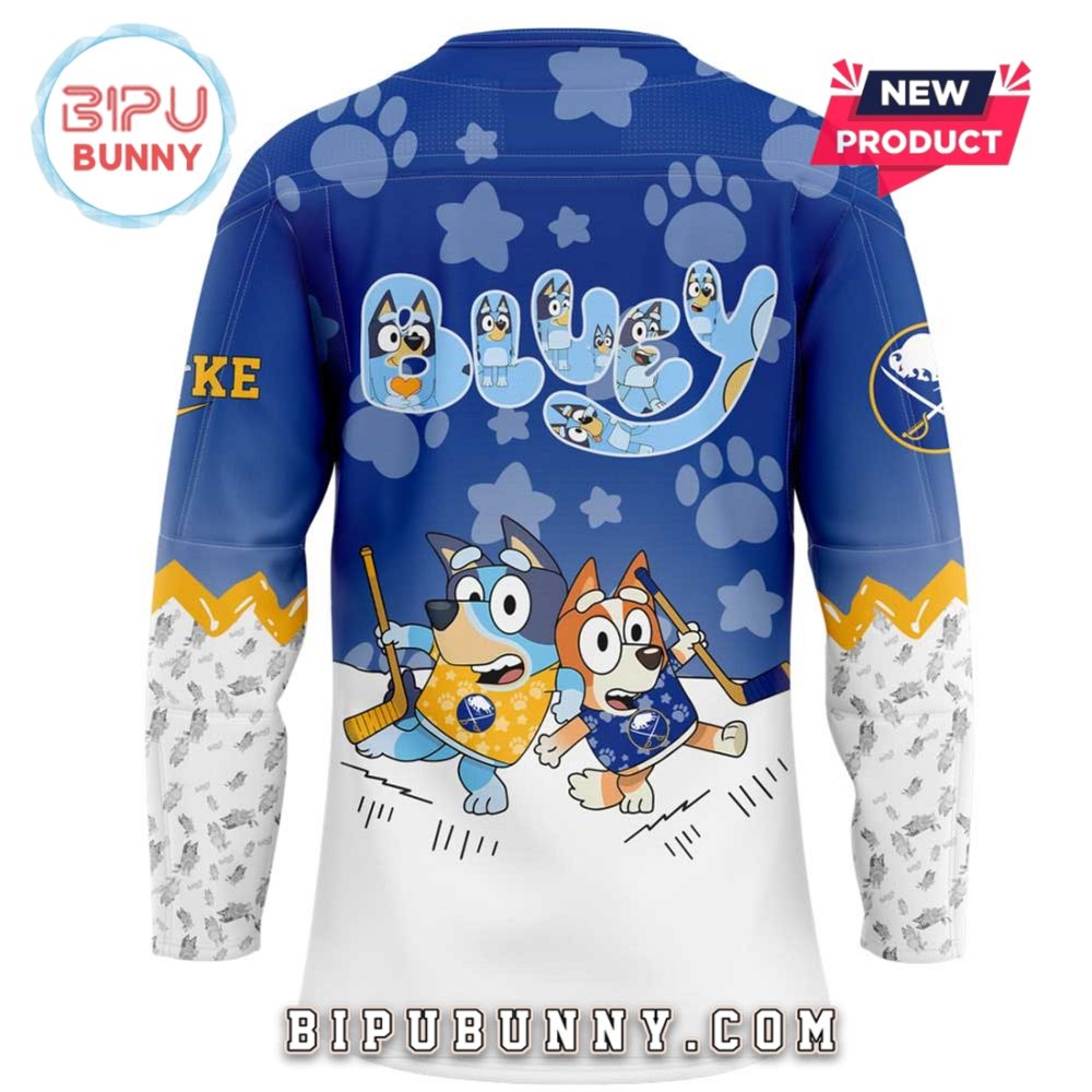 Buffalo Sabres Bluey And Bingo 2025 Hockey Jersey