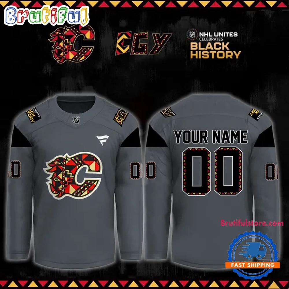 Calgary Flames Black History Month Hockey Jersey