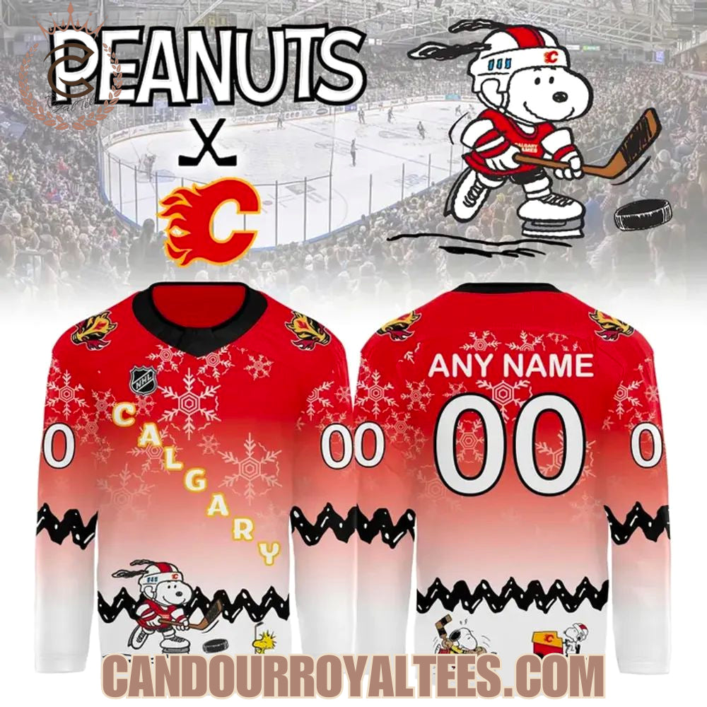 Calgary Flames X Peanuts Night Hockey Jersey 2025