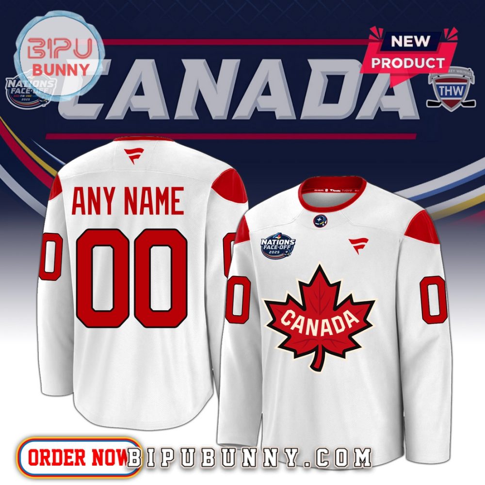 Canada 2025 Nations Face-Off Custom Second Hockey Jersey
