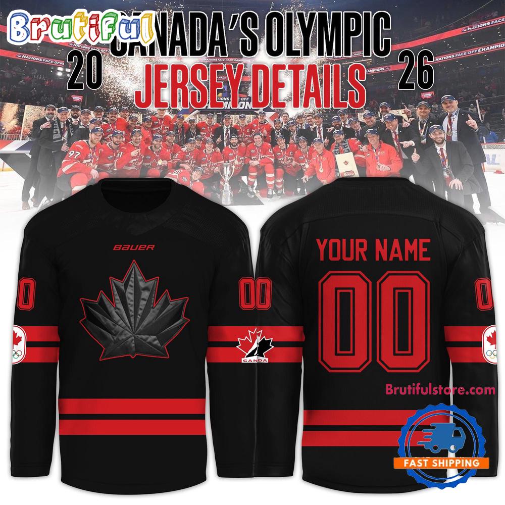 Canada 2026 Olympic Hockey Limited Edition Black Jersey Shirt