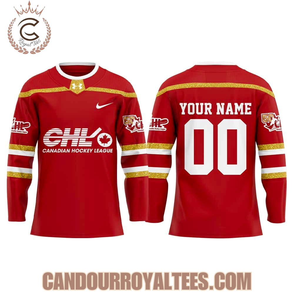 Canadian Hockey League 50Th Celebration Collection Combo Red Hockey Jersey