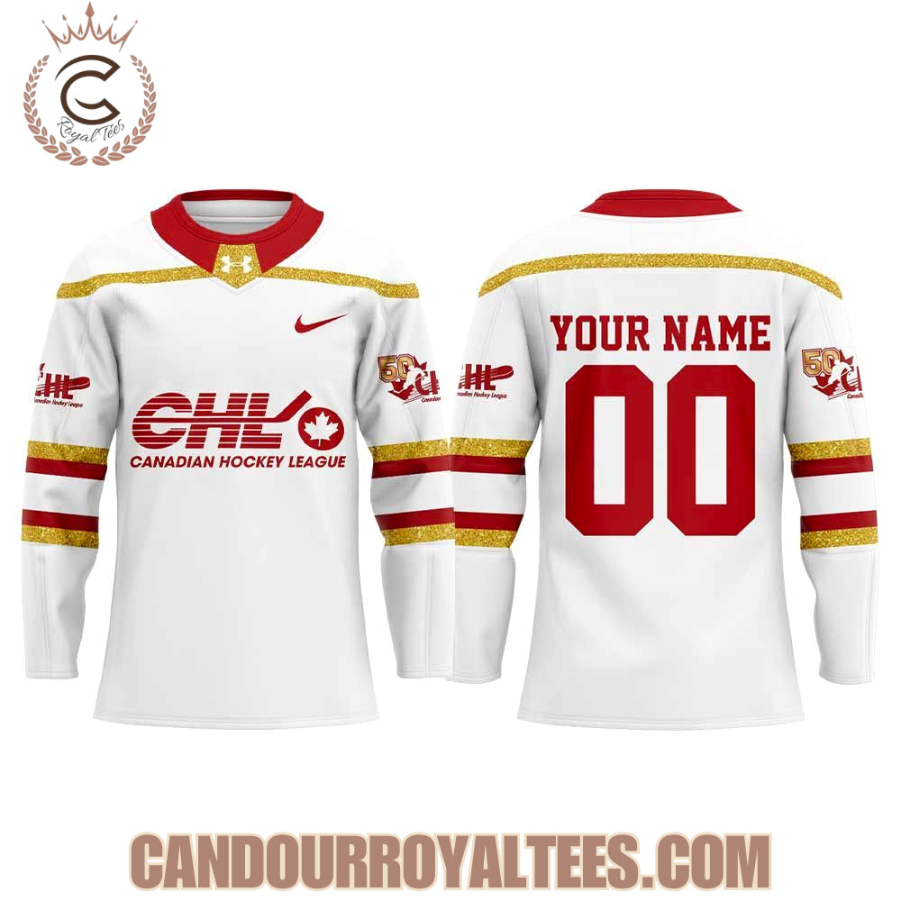 Canadian Hockey League 50Th Celebration White Hockey Jersey