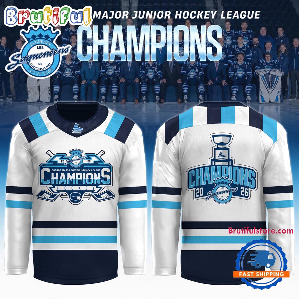 Chicoutimi Sagueneens 2026 QMJHL Champions New Design Hockey Jersey