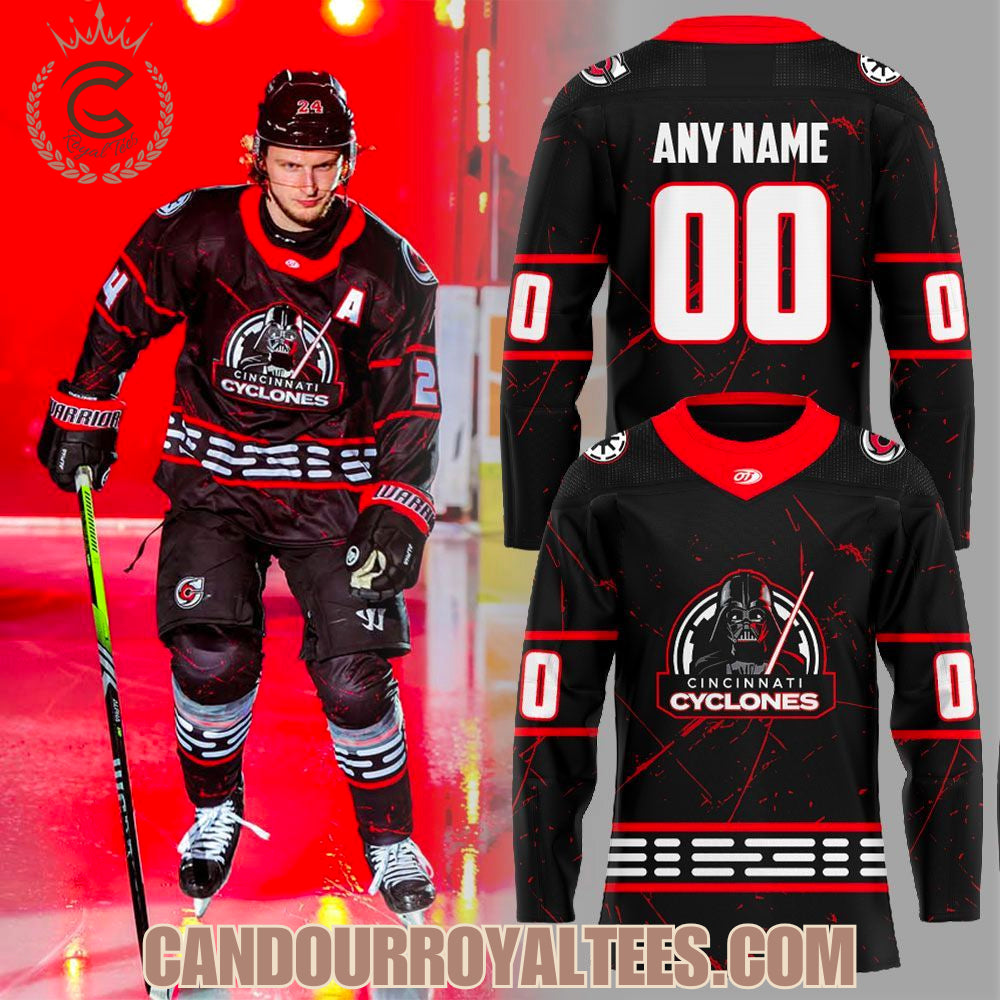 Cincinnati Cyclones Star Wars Night Darth Vader Hockey Jersey