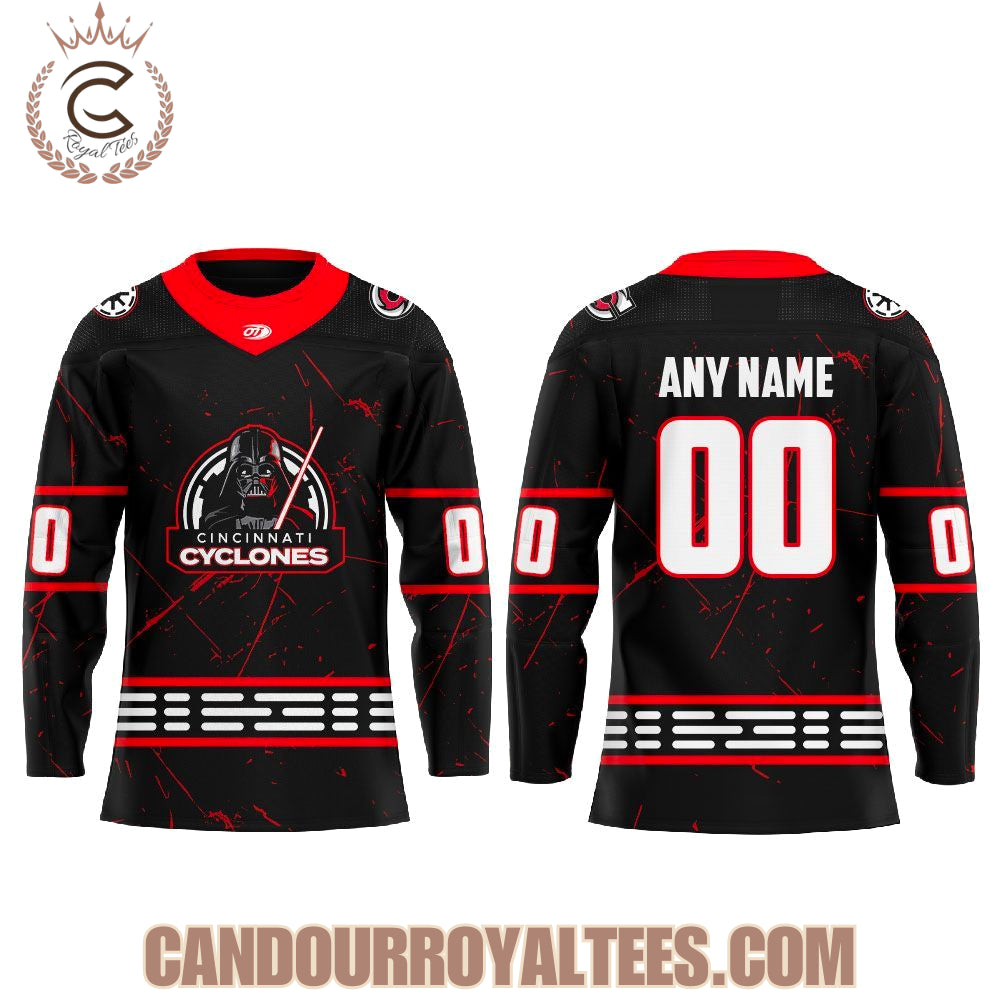Cincinnati Cyclones Star Wars Night Darth Vader Hockey Jersey
