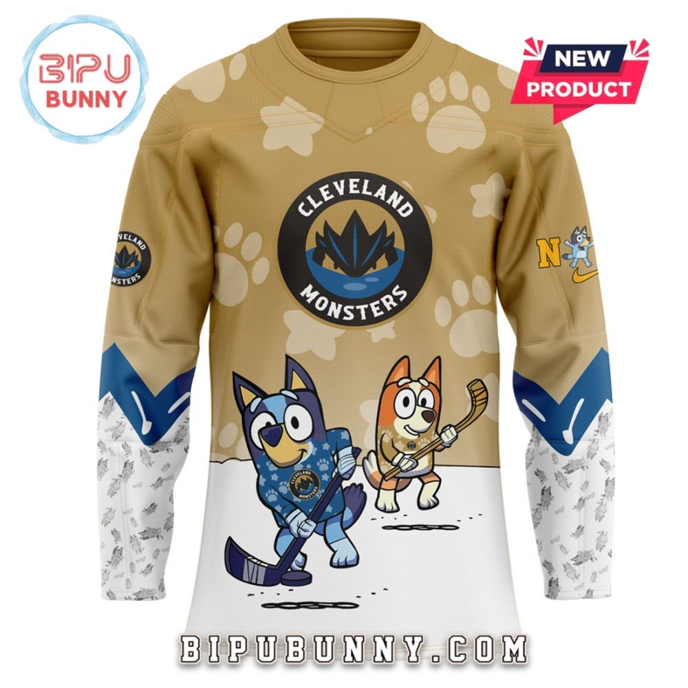 Cleveland Monsters Bluey And Bingo Hockey Jersey