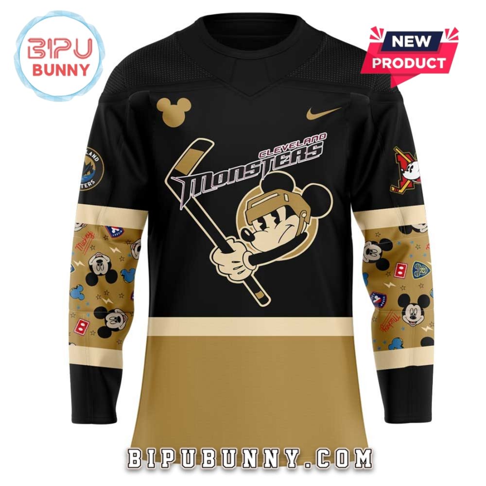 Cleveland Monsters Mickey &amp;Amp; Friends Hockey Jersey