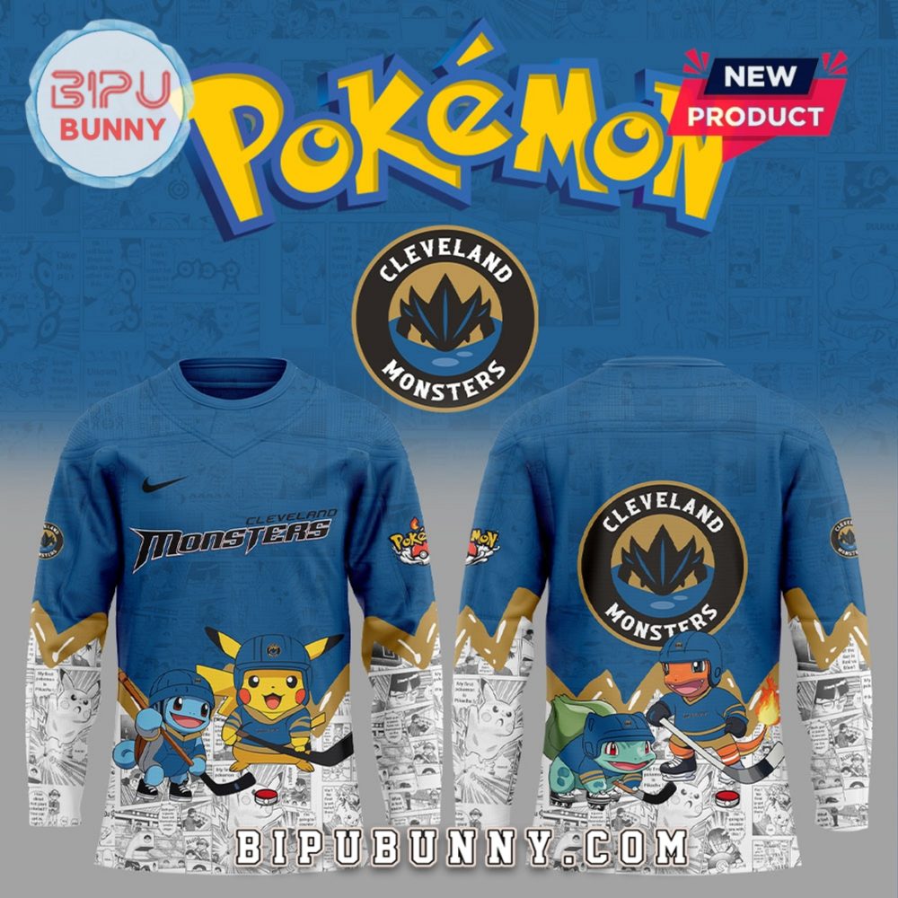 Cleveland Monsters X Pokémon Hockey Jersey