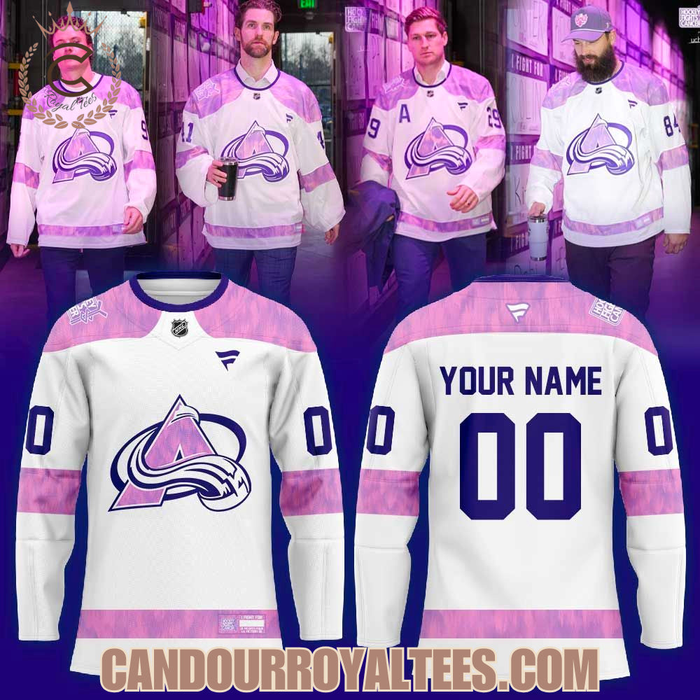 Colorado Avalanche 2025 Hockey Fights Cancer Jersey
