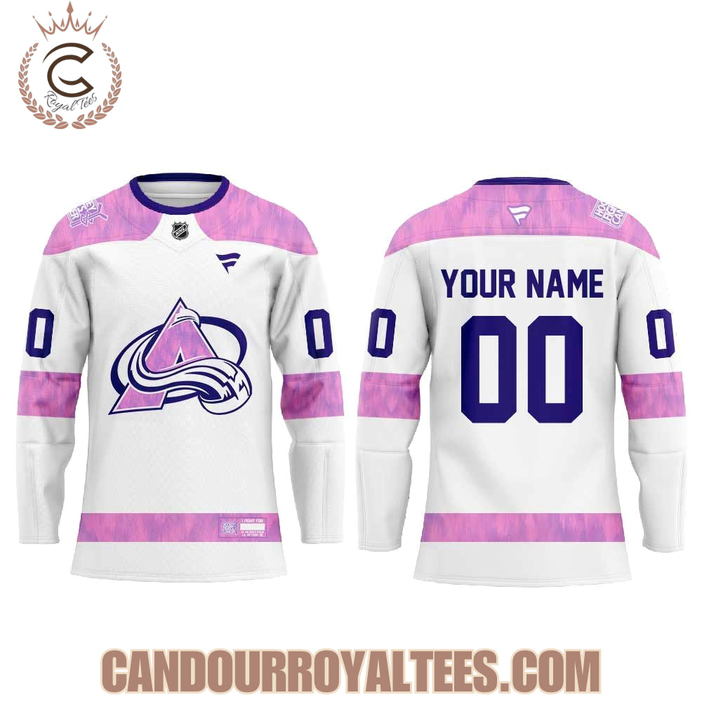 Colorado Avalanche 2025 Hockey Fights Cancer Jersey