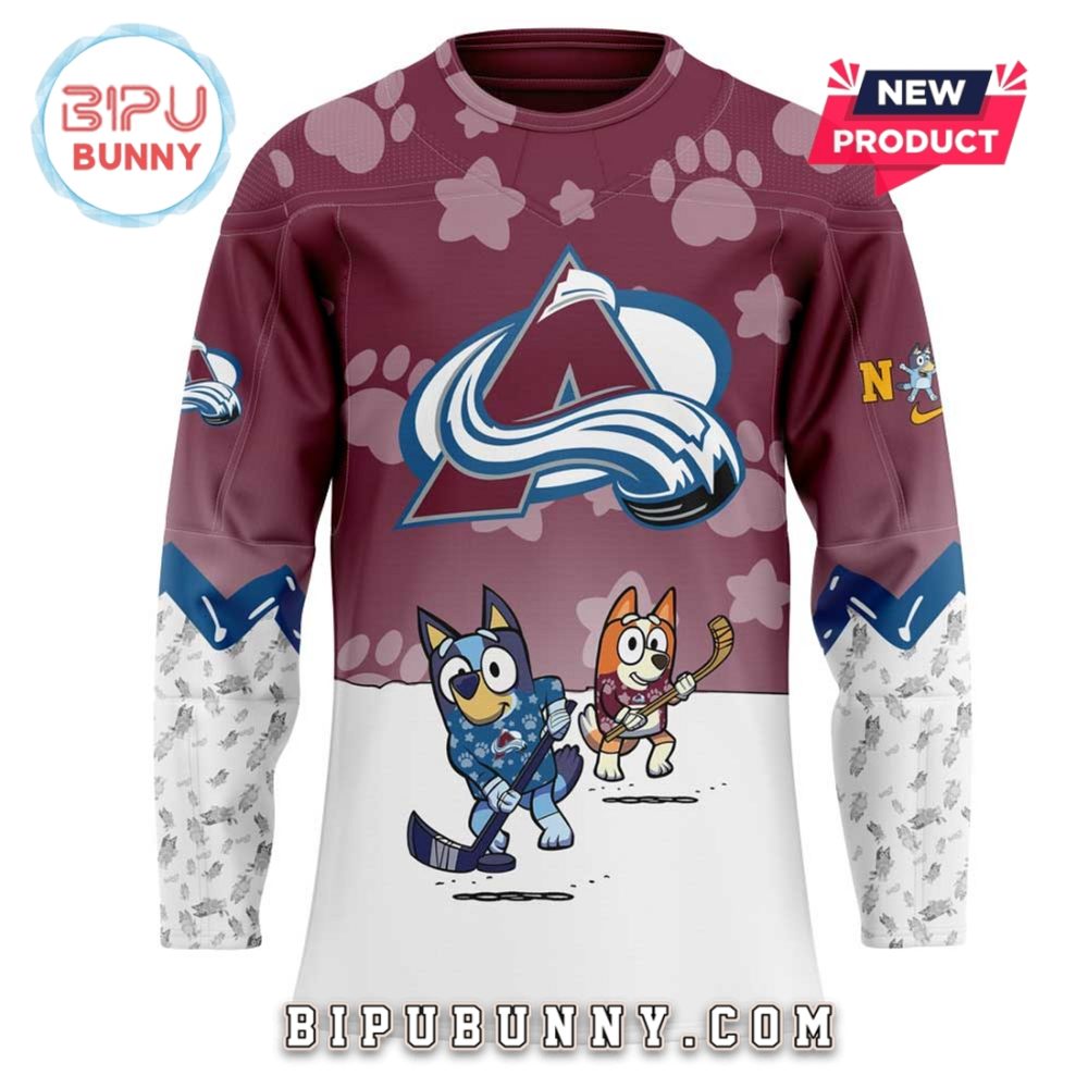 Colorado Avalanche Bluey And Bingo Hockey Jersey