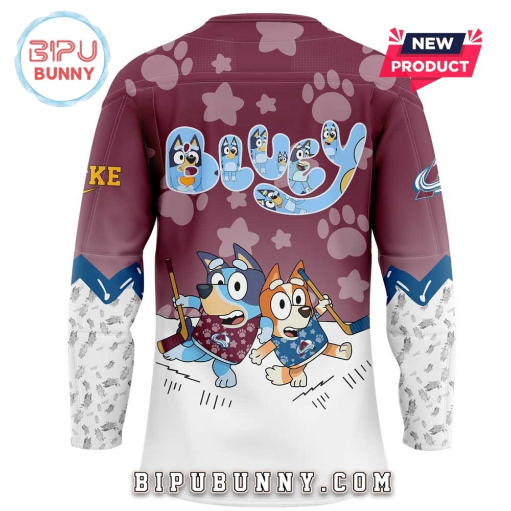 Colorado Avalanche Bluey And Bingo Hockey Jersey