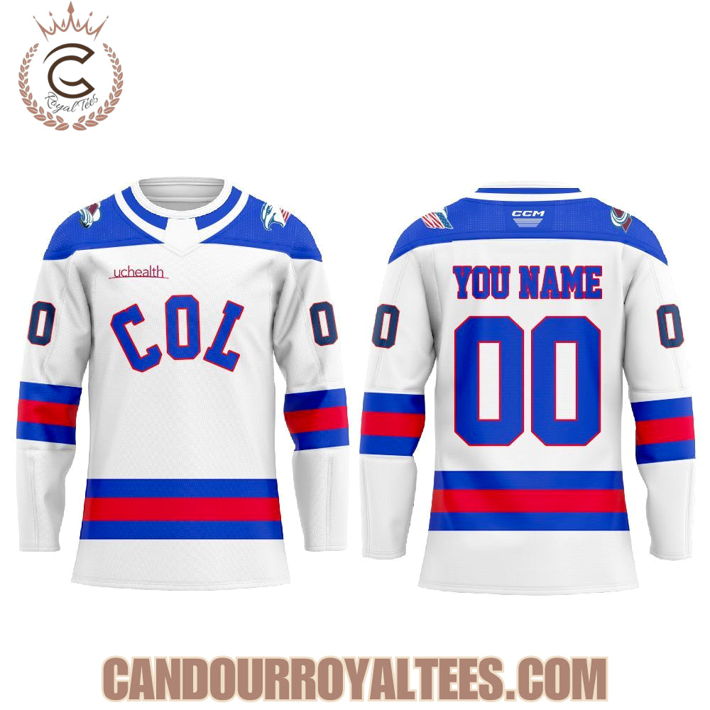 Colorado Eagles Introducing Our Usa Hockey Themed Jerseys For Usa Hockey Night Hockey Jersey