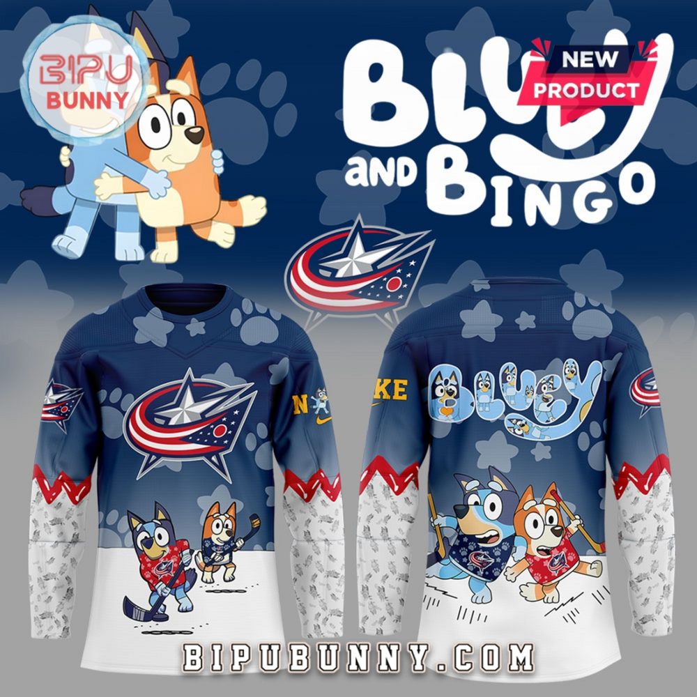 Columbus Blue Jackets Bluey And Bingo Hockey Jersey