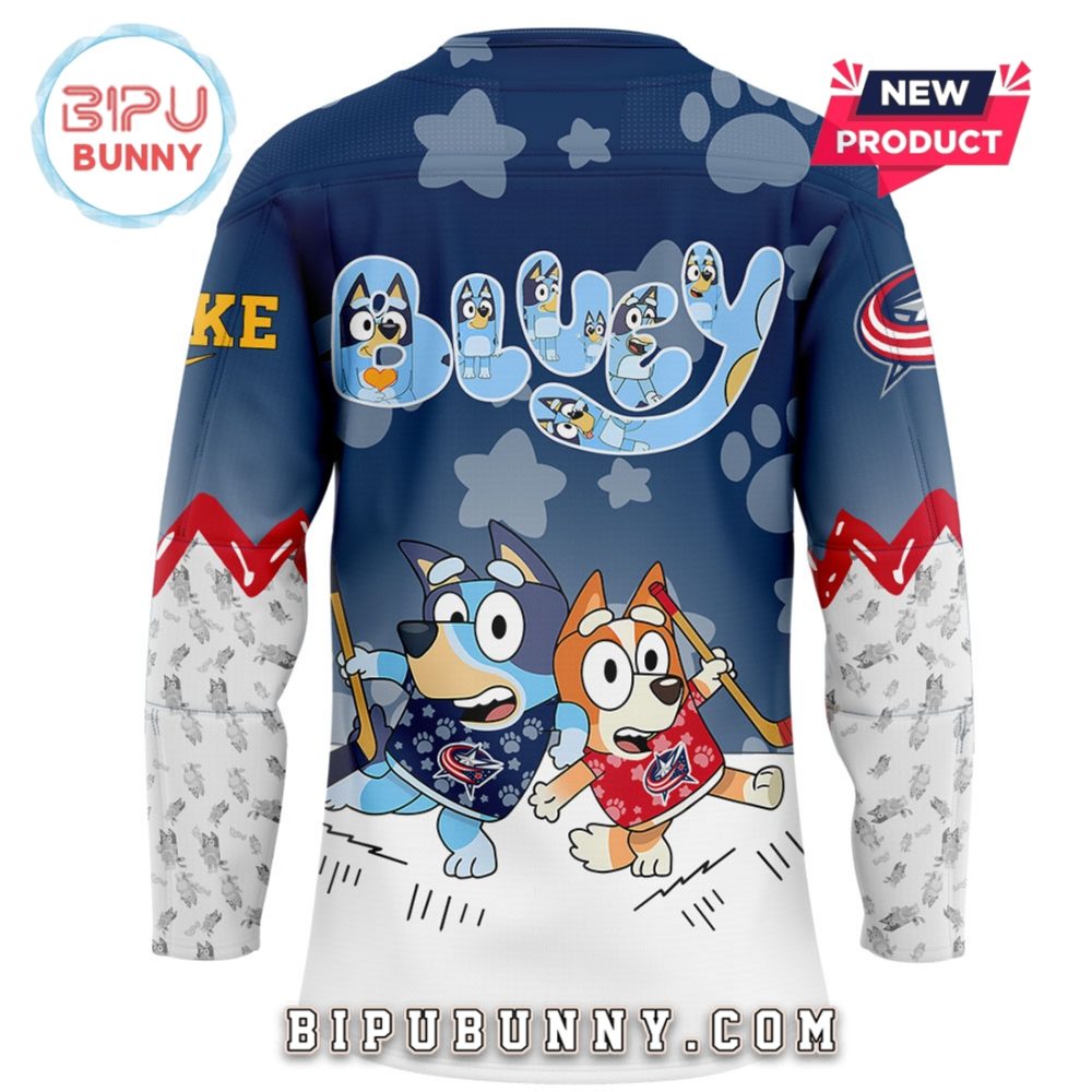 Columbus Blue Jackets Bluey And Bingo Hockey Jersey