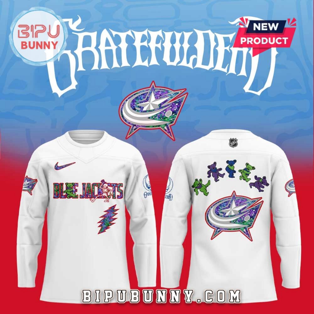 Columbus Blue Jackets Grateful Dead Night Hockey Jersey